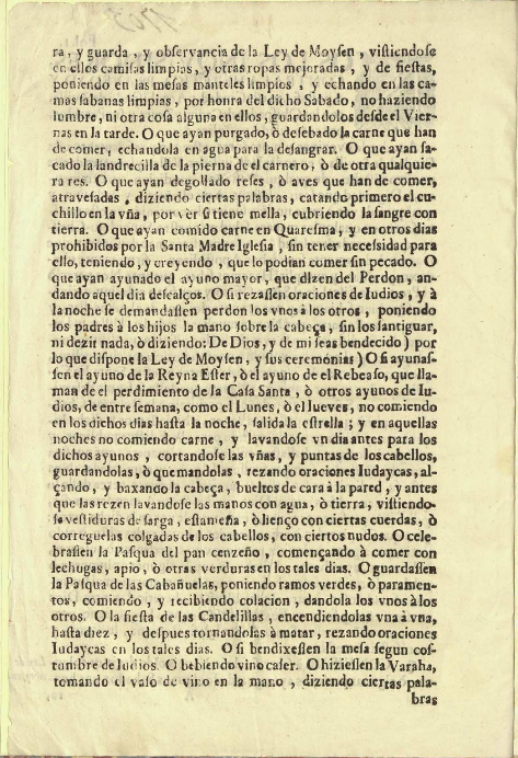 Edicto de Fe de la Inquisición, 1703